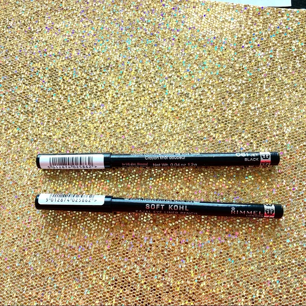 🆕 Set of Two (2) Rimmel Soft Kohl Eyeliner Pencil Jet Black